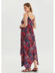 Adjustable Straps Asymmetric Cut Women's Long Dress 4658